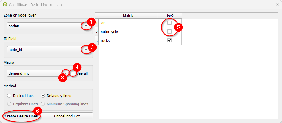 Configuring desire lines