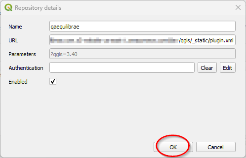 Plugins settings repository details