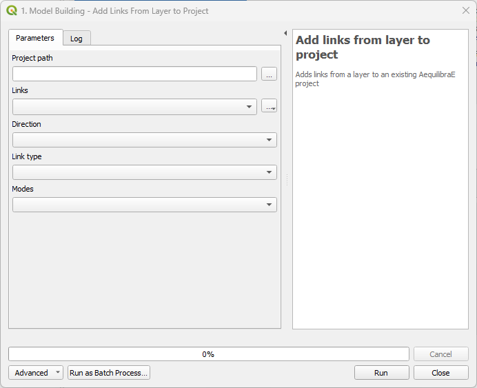 Processing provider add new links from layer to project