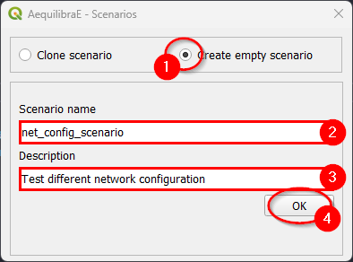 create empty project scenario